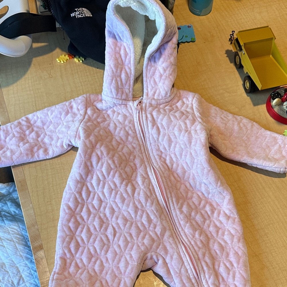 Nordstrom Pink Quilted baby bunting One Piece 6 months